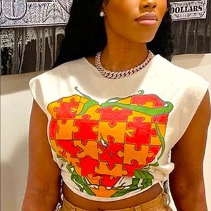 Puzzled Heart Baddie Shirt